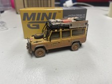 Loose Mini GT Land Rover Defender 110 1989 Camel Trophy Winner Team UK 221 Dirty