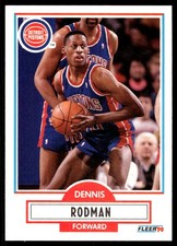 Dennis Rodman 1990-91 Fleer #59 Pistons NBA READ FREE SHIPPING AutographDen