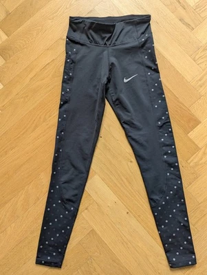 Nike Sport Leggins Dri Fit schwarz Punkte XS - Bild 1 von 4