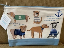 Pottery Barn Kids Salty Dogs Canvas Wet Dry Bag NEW w/tags SOLD OUT NLA
