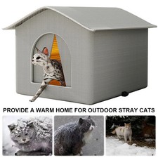 Stray Cat's House Waterproof Feral Cats Houses Enclosed Pet Tent Cold Resistant