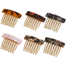 6Pcs Small Acetate Hair Side Combs Set Decorative Styling Accessories