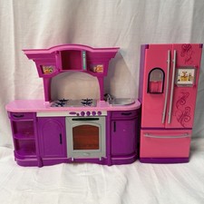 Barbie Glam Kitchen Playset Oven Stove Microwave Refrigerator Set Incomplete