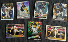 ( 7 ) Jackson Chourio Baseball Lot with Rookies-Inserts-Chrome-Shimmer ++