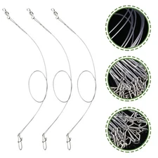 24 Pcs Fishing Terminal Tackle Cable Leader Material Heavy Duty Line Thin Wire