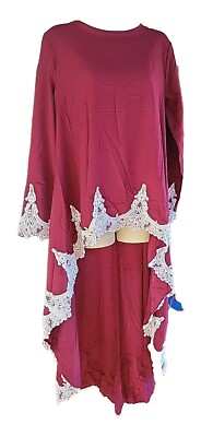 New Handmaids Tale - like (Risqu) Red Dress / Tunic S w/ exquisite white  lace | eBay