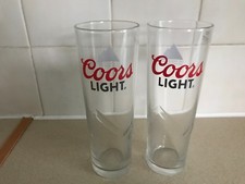 2 NEW COORS LIGHT LAGER  PINT GLASSES