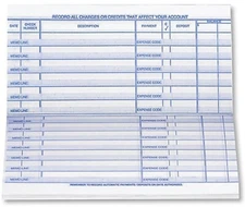51177N Personal Size Check Register 6 x 3" - 5 Registers
