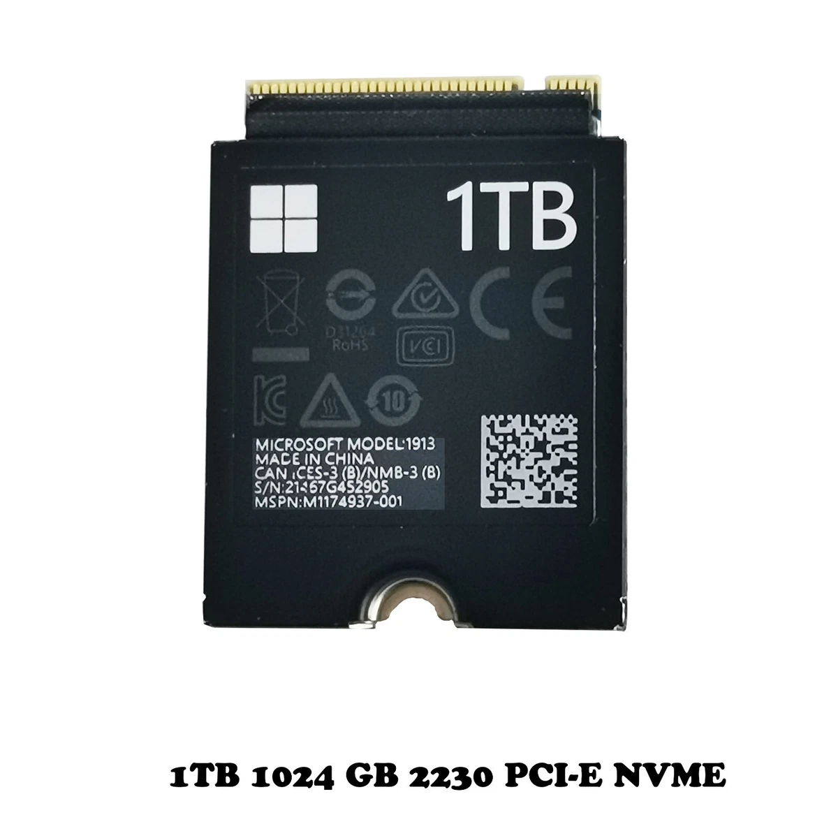 Samsung PM991A 1TB 512GB 2230 Internal SSD, For Microsoft surface