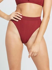 LSpace 285413 Women Pointelle Rib Frenchi Bottoms Sangria, Size  LG
