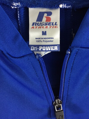 Russell Athletic Men's Medium Dri-POWER Short Sleeve Full Zip