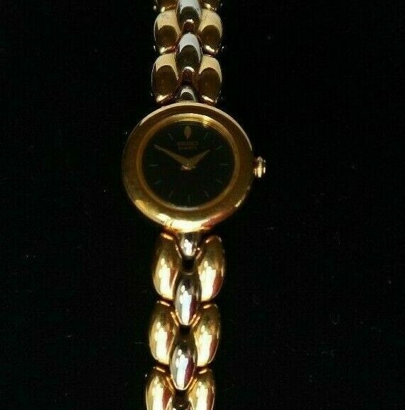 New Vintage! Seiko Women's Quartz Thin Dress Gold tone watch