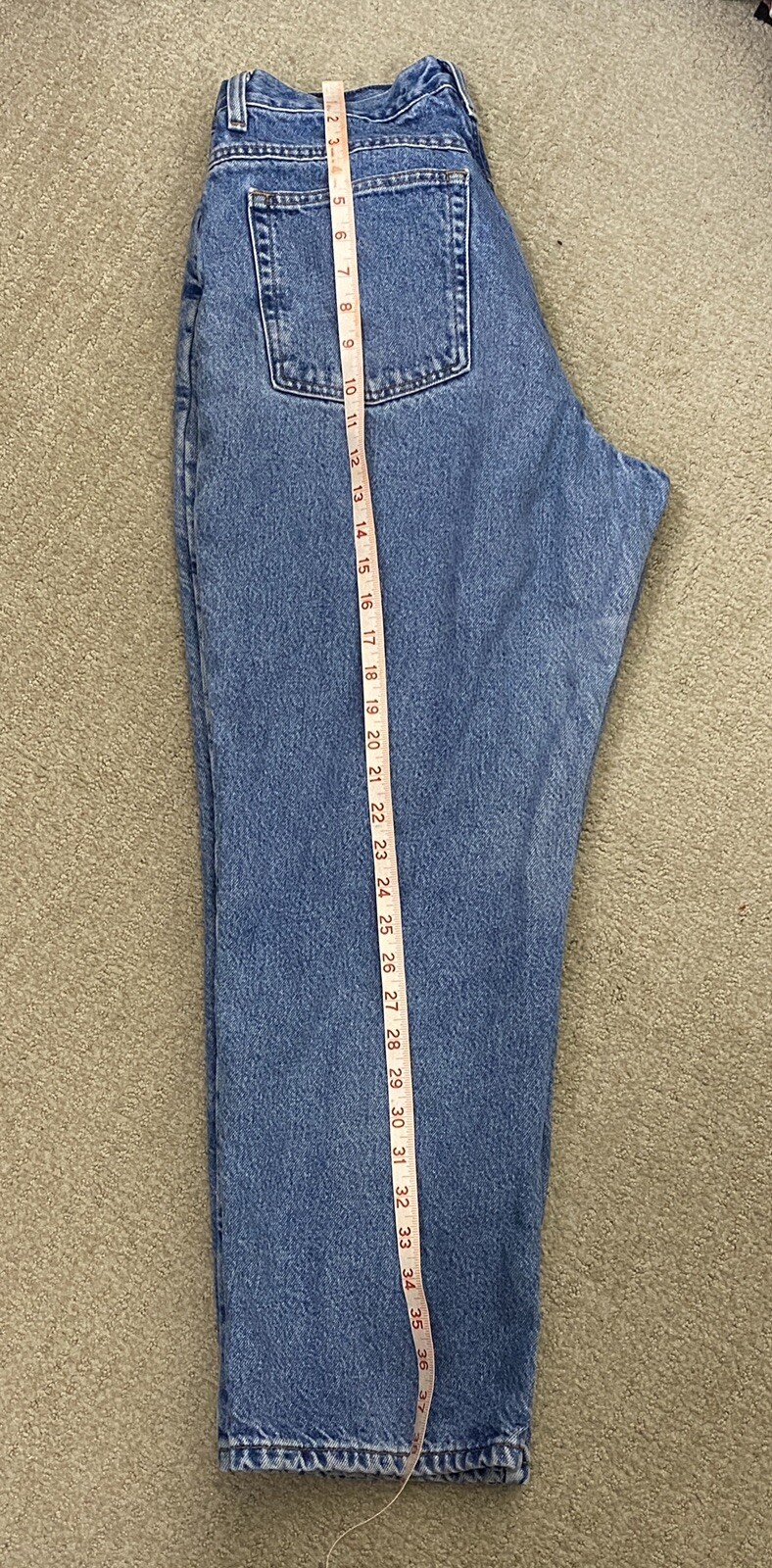 LL Bean Fleece Lined Jeans Denim Womens Vintage image 6