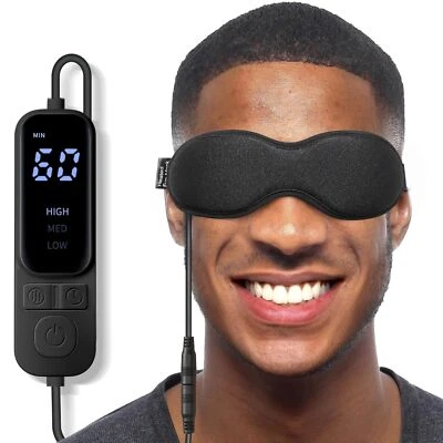 UMISLEEP Heated Eye Mask for Dry Eyes, USB Electric Eye Heating Pad with Storage Bag