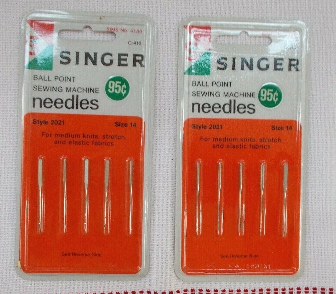 NEW Lot of 2 Singer Ball Point Sewing Machine NeedlesStyle 2021