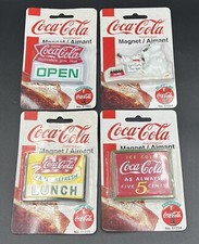 NIB Lot of 4 Coca Cola Magnet Coke Script Advertising Polar Bear