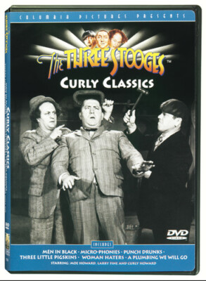NEW The Three 3 Stooges Curly Classics 6 Episodes DVD Men in Black, Punch Drunks