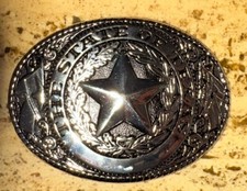 Vintage The Great State of Texas Belt Buckle Made In USA Free Shipping