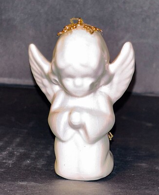 Vintage Goebel Porcelain Praying Angel Christmas Ornament FREE SHIPPING