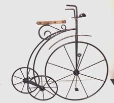 Tall Wrought Iron (Welded Wire) Early Bicycle...