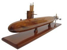 USS Sturgeon SSN 637 Class Cold War Navy Nuclear Submarine Sub Wood Wooden Model