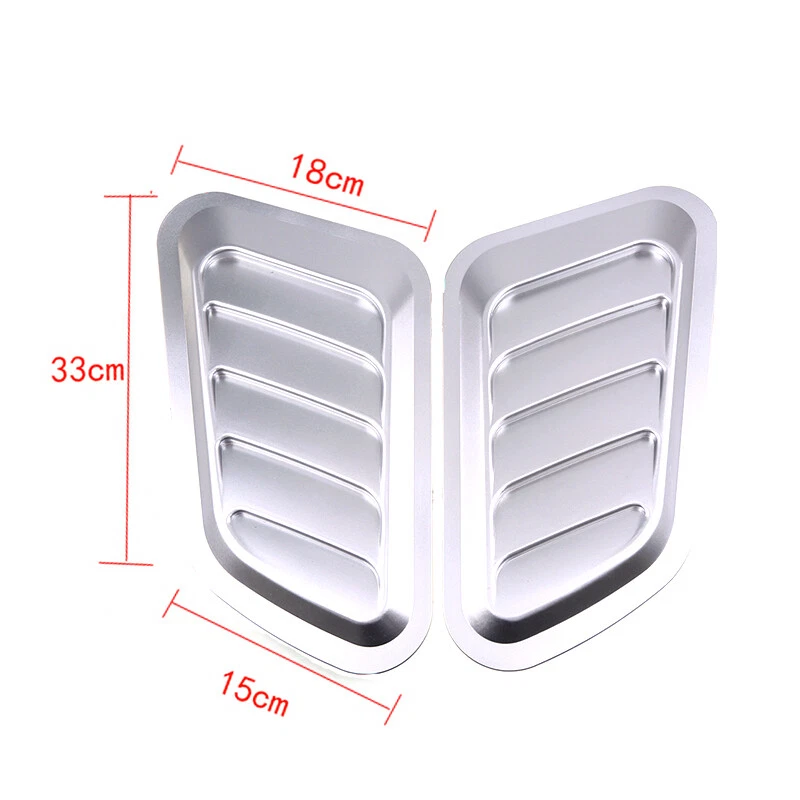 Car Modified Decorative Air Flow Intake Hood Scoop Turbo Bonnet Vent Cover Trims - Image 3 of 4