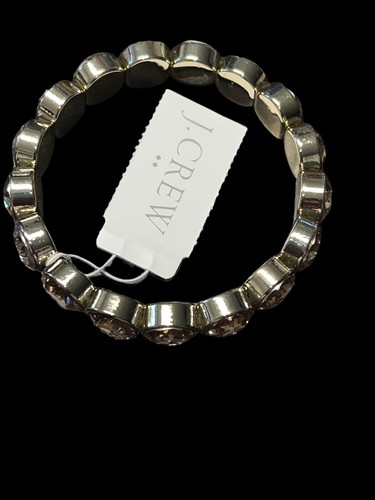 Bracciale elastico J.Crew Factory oro giallo cristallo gemma placcato oro nuovo con etichetta - Foto 2 di 4