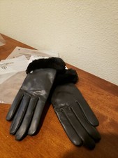 Ugg Shorty Leather Gloves Medium
