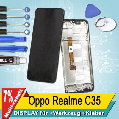 Display Für Oppo Realme C35 RMX3511 Bildschirm Lcd Schwarz Rahmen+