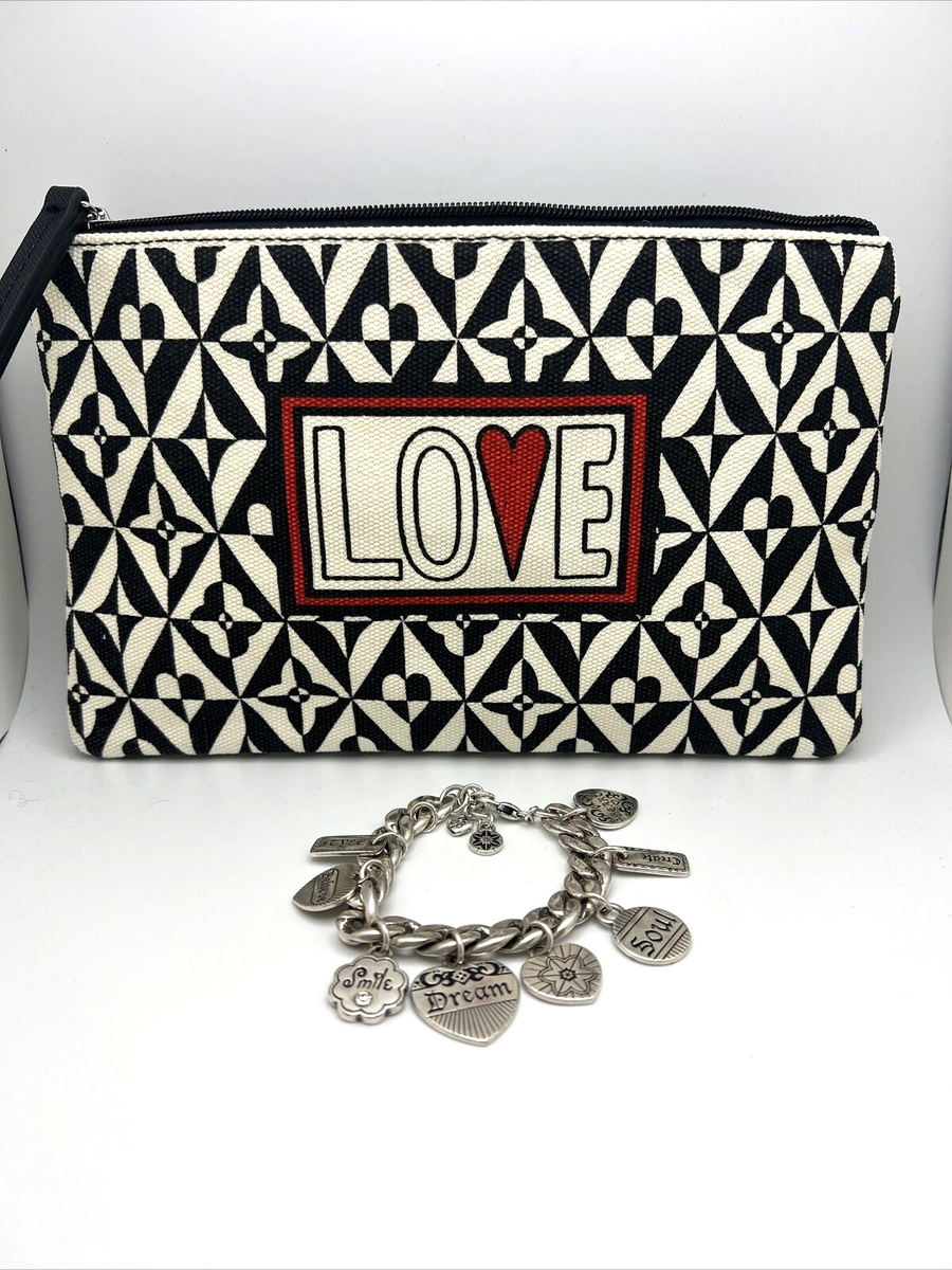 Brighton Good Vibes Charm Bracelet Silver Tone