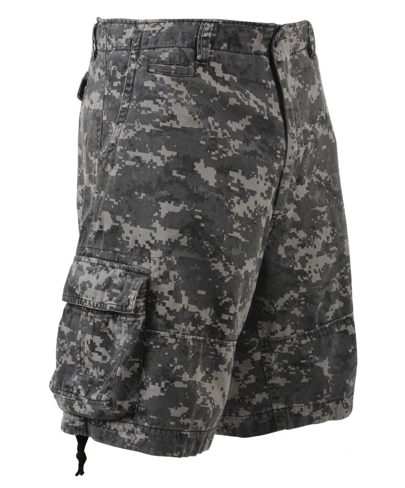 Vintage Infantry Cargo Shorts - Subdued Urban Digital Camo -Relaxed Fit - XS-3XL - Image 3 of 4