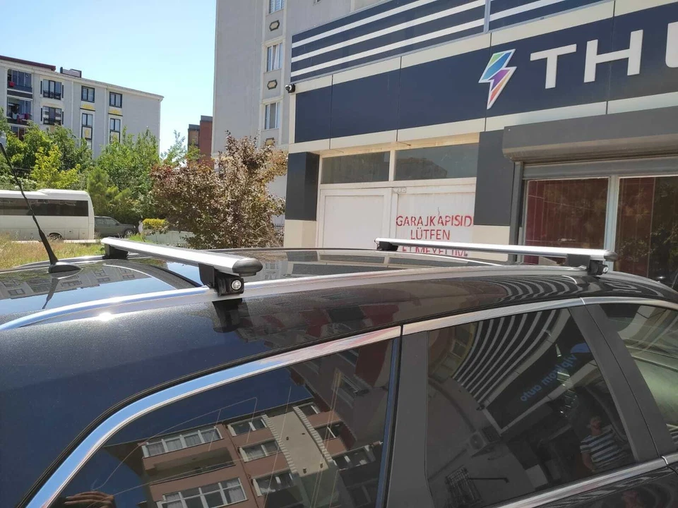 For AUDI A4 ALLROAD Roof Racks Cross Bars Luggage Carrier Silver Set Foto 4 de 4