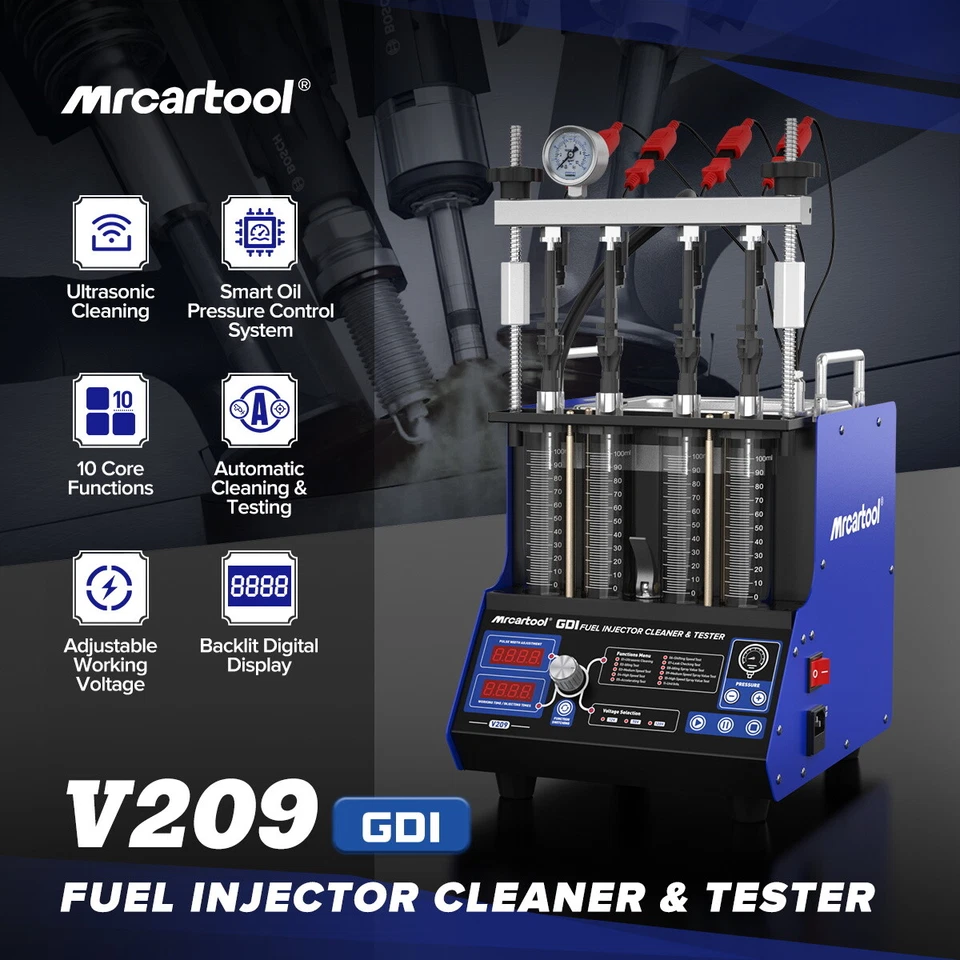 GDI Fuel Injector Cleaner Tester Ultrasonic Cleaning Machine For FSI EFI MPI TSI - Image 2 of 4