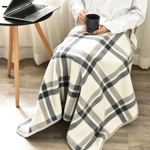 Shawls Lattice Wrap Cape Nap Cloak Blanket Gift Soft Warm Shawl Flannel Blanket - Picture 5 of 32