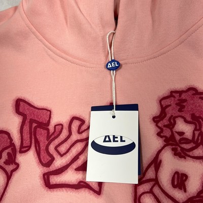 Aelfric Eden Pink Cartoon Line Character Print Pullover Hoodie Womens Size  XL | eBay