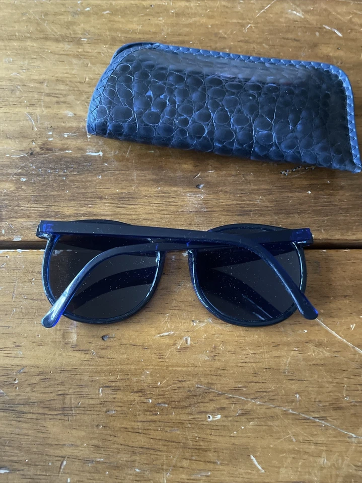 Gafas de sol vintage Blue Pan Oceanic de gran tamaño Foto 4 de 4