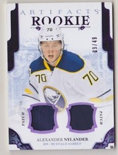 17-18 Artifacts Alexander Nylander /49 Dual PATCH Rookie PURPLE Sabres 2017