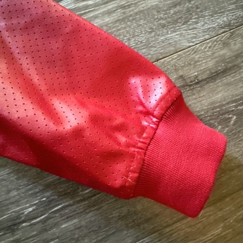 Nueva Chaqueta de Cuero Vegano Rojo RAWBLUE Talla Mediana Moto Bomber Poliuretano - Imagen 12 de 19