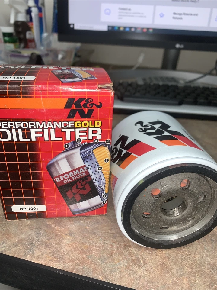 K&N - Performance Gold "Wrench Off" Oil Filter - HP-1001 new in box - Image 2 of 4