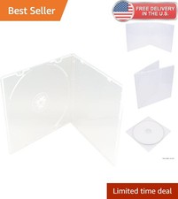 Durable Clear CD Cases - Single PP Poly Plastic - 5.2mm Thin - 50 Pack