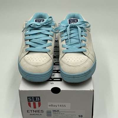 Etnies Sal23 Sneakers Men's 10 White Blue Suede Lace Up Skate