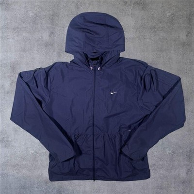 Nike Golf Embroidered Mini Logo Purple Hooded Windbreaker Jacket Damen XL
