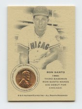 RON SANTO 1960 SCARCE BRILLIANT UNCIRCULATED PENNY BASEBALL COIN CARD