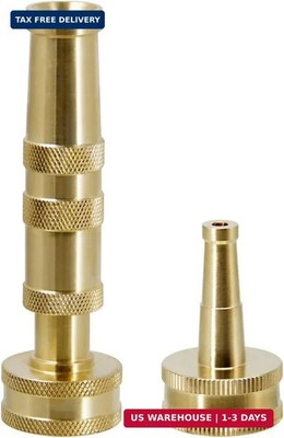 Twinkle Star Solid Brass Heavy Duty Adjustable Twist Hose Nozzle Jet Sweeper Noz