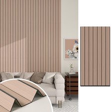 15PCS Self-Adhesive Imitation Wood Grain Slat Panels Wall Stickers for Home