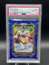 2022 PRIZM T.J. WATT AUTOGRAPH-BLUE SHIMMER