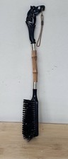 Vintage Black Horse Head Shoe Brush Genuine Bamboo Gold Accents MCM