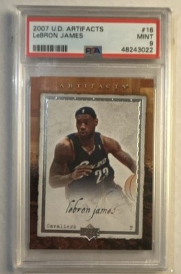 Upper Deck 2007-08 Artifacts LeBron James #16 Cavaliers PSA 9 Basketball Card