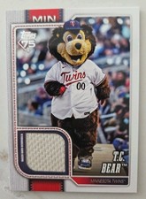 2026 T.C. BEAR Topps Celebration Mascot Worn Material Relic Card #MAS-TCB Twins