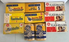 Vintage GE Camera Flashbulb Lot No.5 5B Flashbulbs Sure-Fire Photoflash 10 Boxs